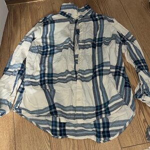 Men's Blue Plaid Shirt